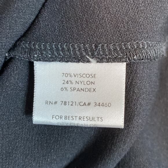 Vintage Eileen Fisher Black Collared Full Zip Stretch Jacket Size Petite Large - Picture 6 of 6